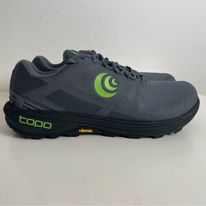 New Topo Terraventure 4 Trail Running Shoes Mens Size 10.5 Wide Dark Gray Green